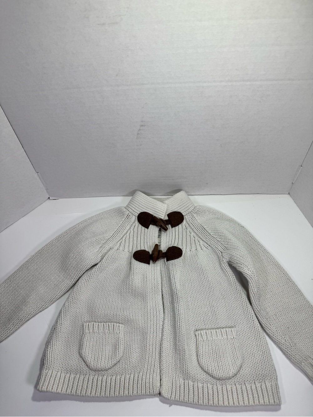 OshKosh B'gosh Cream Knit Toggle Pea Coat